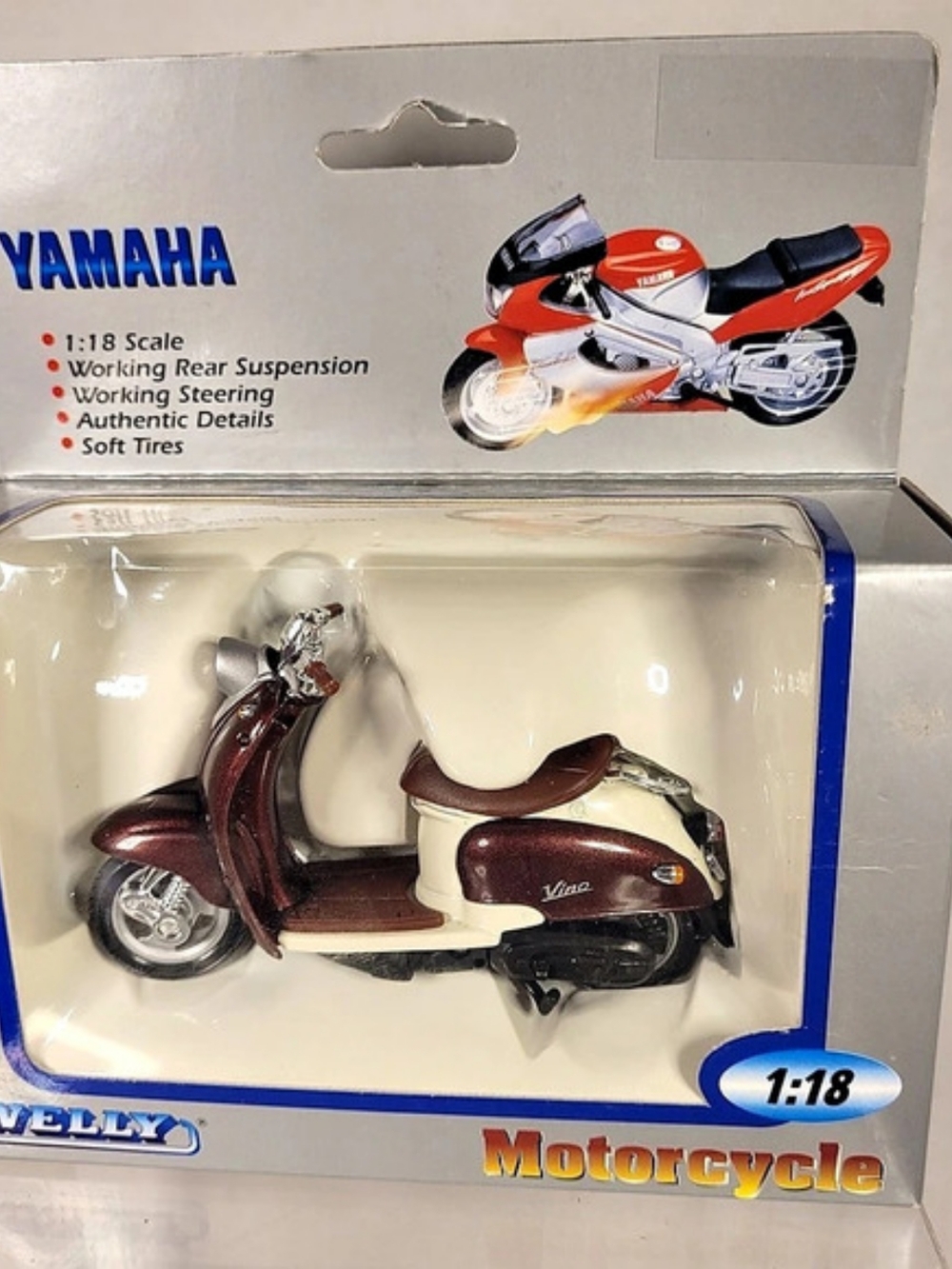 1999 Welly Yamaha Die Cast Vino Scooter New (Bb)